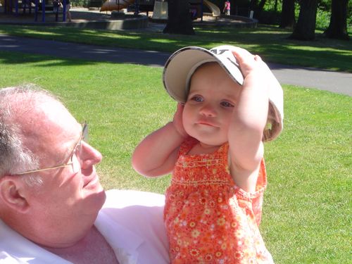 Wearing Grandpa's Hat