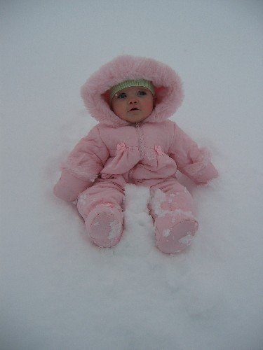 Sitting in a Snow Bank