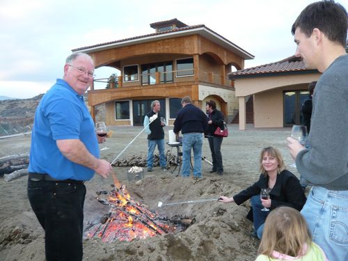 Roasting Smores a Benson Vinyards