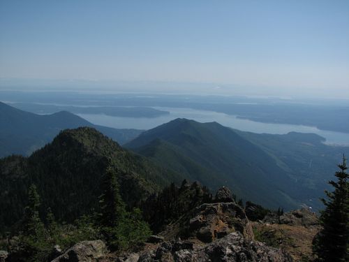 Hood Canal and a Hazy Seattle