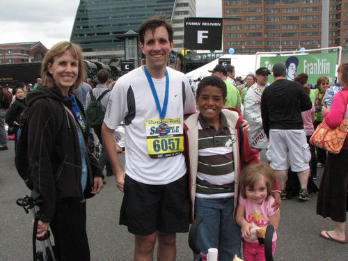 With Julie and Jordan at the Finish
