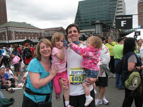 With Jamie and the Girls at the Finish