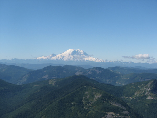 Rainier from the Summit of Bandara Mountain