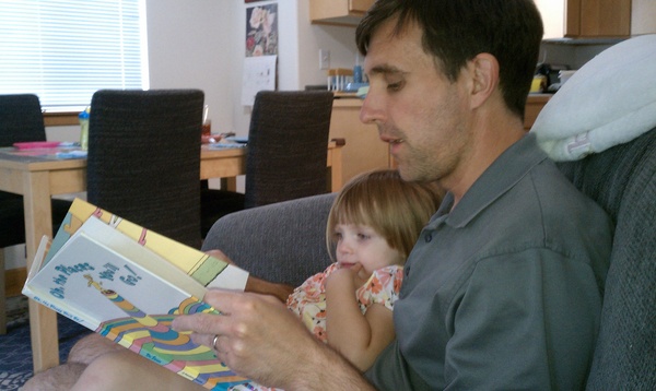 Reading to Lily