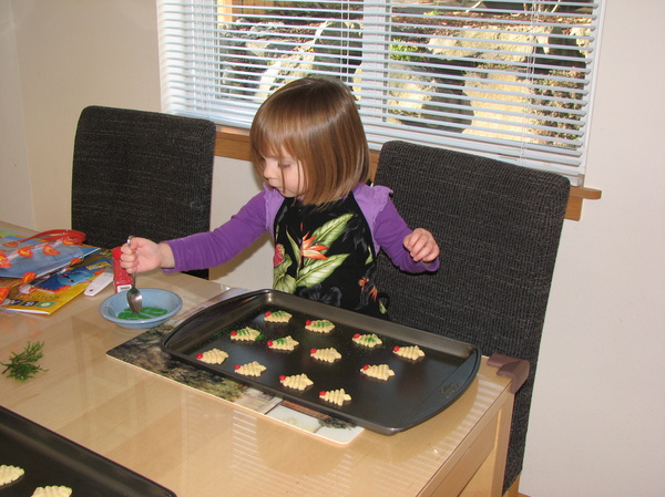 Helping Make Christmas Cookies