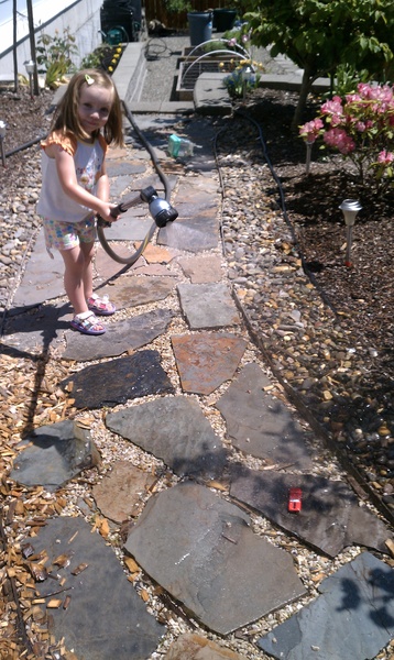 Washing Her Car