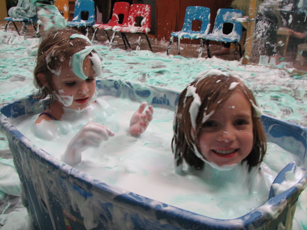 Shaving Cream Day at Preschool