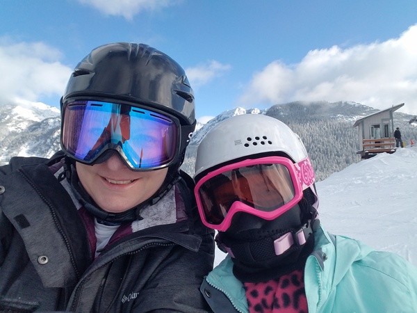 Skiing with Mom