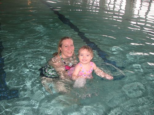 Swimming with Mommy