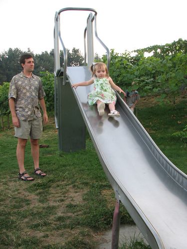 Sliding at Wapato Point Cellars