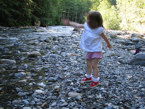 Throwing Rocks in Denny Creek