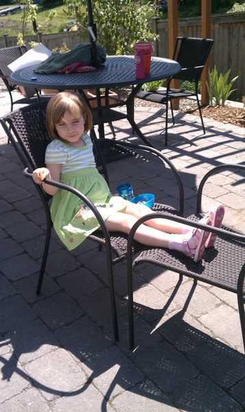Relaxing on the Patio