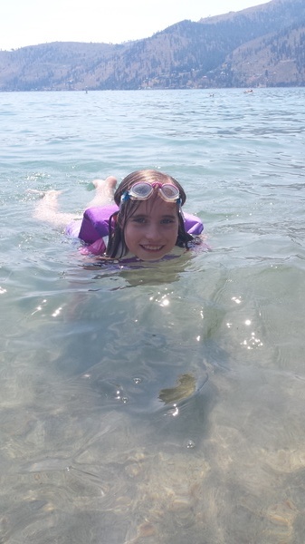 Playing in Lake Chelan