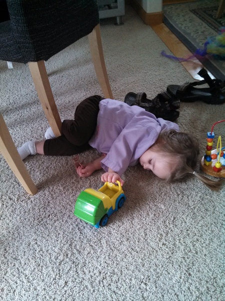 Napping Under Daddy's Watch