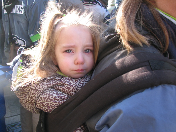 Long Wait at the Seahawk Parade