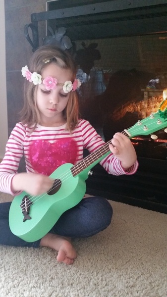 Playing Ukulele