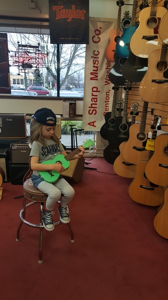 Waiting For Her Ukulele Lesson
